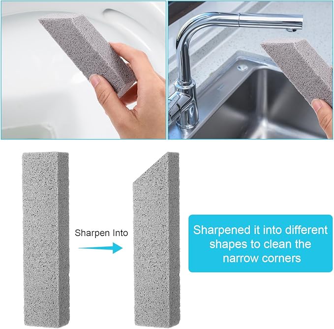 36 Pack Pumice Stone for Toilet Bowl Cleaner, Pumice Stone Remove Hard Water Rings, Calcium Buildup, Grease, Suitable for Bathroom, Kitchen Sink, Grill, Pool, Household (Grey, 5.9 x 1.4 x 1inch)