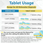 Dishwasher Cleaner – 24 Pack (1-Year Supply) Dishwasher Cleaner and Deodorizer Tablets, Odor and Smell Remover Septic Safe Natural Limescale, Calcium, Hard Water Marks & Grease Remover