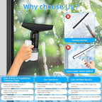 MDK 11-in-1 Set Window Vacuum Squeegee Cordless with 5 Versatile Cleaning System丨5000Pa Strong Suction Window Vacuum Cleaner丨Wet & Dry Vacuum Cleaning Tool Ultra-Light 1.1LBS丨DOE
