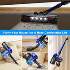 iwoly Cordless Vacuum Cleaner with 28KPa Powerful Suction, Brushless Motor, HEPA Filter, 3 Modes, Detachable Battery, 2-in-1 Stick & Handheld Vacuum for Home Hard Floor Pet Hair