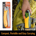 Toolux Folding Saw,9.45 Inch Hand Saws for Wood Camping, Large Dry Wood Pruning Saws With Hard Teeth, Quality SK-5 Steel Compact Design with Non-Slip Ergonomic Handle for Outdoor Use,9.45Inch-Yellow