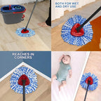 Spin Mop Replacement Heads Compatible with RinseClean 2 Tank Mop System,Microfiber Mop Refill Heads for Cleaning All Hard-surfaced Floor