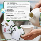 Nature's Freedom Laundry Peroxide, Chlorine-Free Whitening Solution, Stain and Odor Remover, 1 Gallon