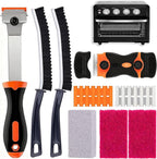 Heavy Duty Oven Cleaner Tools Kit | Professional Oven Cleaning Accessories with Crevice Brush, Razor Scraper & Pumice Stone | Deep Clean Electric Ovens&Stovetops for Home Kitchen Maintenance