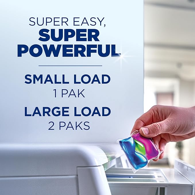 Arm & Hammer Laundry Detergent Power Paks, Radiant Burst | Odor Removing Formula | 44 Count, Pack of 4