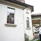 30 Feet High Reach Window Squeegee with 6-24 Ft Extension Pole, Window Cleaner Tool with 5-Stage Telescoping Pole, Window Cleaning Kit with Rotatable Head (2 Squeegee & 2 Microfibre Cloths)