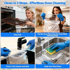 Palksky Oven Rack Cleaning Bags, 3 Sizes Heavy Duty No Scrub Oven Rack Cleaning Bags, Reusable Leak-Resistant PE Bags for Deep Soaking Grill Grates, BBQ Racks, No Cleaner Included, 16 Packs