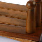 Dseap Accordian Wall Hanger: 16” High Wooden Wall Expandable Coat Rack, Hat Rack Holder, Accordion Hook for Baseball Caps, Coats, Mugs, 14 Peg Hooks, Brown
