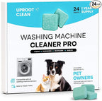 Uproot Clean Washing Machine Cleaner Tablets - 24 Pack for a 12 Month Supply. Formulated for Pet Owners. Compatible with HE, Top & Front Load. Easily Removes Residue, Grime, and Odors. Septic Safe.