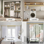 1.3 Inch Diameter Closet Rods for Hanging Clothes 17-39 Inch Adjustable, Metal Heavy Duty Closet Pole, Gold Closet Bar for Hanging Clothes, Suitable for Closet, Wardrobes, Bathroom, Windows