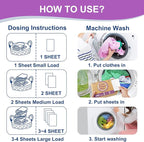 Laundry Detergent Sheets, 200 Sheets Lavender Laundry Soap Strips - No Plastic Jug Travel Portable Liquidless Washing Supplies Eco-Friendly Hypoallergenic - 200 Loads