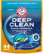 ARM & HAMMER™ Deep Clean Stain Formula Laundry Detergent Power Paks, Laundry Stain Remover, Sparkling Clean Scent, 44 Count, 44 Loads