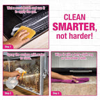 Quick'n Brite Fireplace Brick and Stone Cleaner 32oz with Scrub Brush - Natural Stone, Tile, and Marble Cleaner - Indoor Fireplace and Wood Stove Cleaning Kit - Pellet Stove Creosote Remover