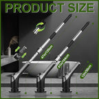 Electric Spin Scrubber, Shower Scrubber with Long Handle Adjustable LCD Display, 2 Speed Shower Cleaner, 7 Replaceable Brush Heads Bathroom Cleaning Brush, Bath Tub Power Scrubbers Black G3