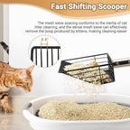 10inch Large Metal Chicken Poop Scooper, 24 to 68" Long Chicken Coop Litter Scoop with Stainless Steel Handle, 4 in 1 Multifunctional Heavy Duty Litter Sifting Shovel Chicken Coop Accessories