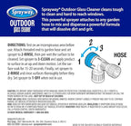 Sprayway Outdoor Glass Cleaner, 32oz, Pack of 6 | Streak-Free Shine, Foaming Action | Ideal for Windows, Patio Doors, and Outdoor Glass Surfaces