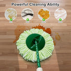 Tornado Spin Mop Head Compatible with Libman 𝐓𝐨𝐫𝐧𝐚𝐝𝐨 Spin Mop System, Machine Washable & Reusable for Libman Mop Head Replacement Refill for Libman Tornado Mop Head (4 Pack Green & White)