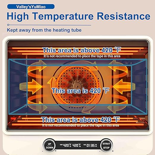 Valley'sYuMiao 6Rolls,10mm×108fts, Heat Tape for Sublimation, Heat Transfer Vinyl, Heat Resistant, Thermal Printing, No Residue, Total Length 648fts