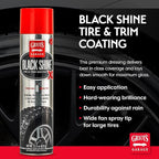 Griot's Garage Black Shine Tire and Trim Coating, Water-Resistant Dressing, Provides a High-Gloss Finish, Rain, and UV Protection, 10850, 21.5oz