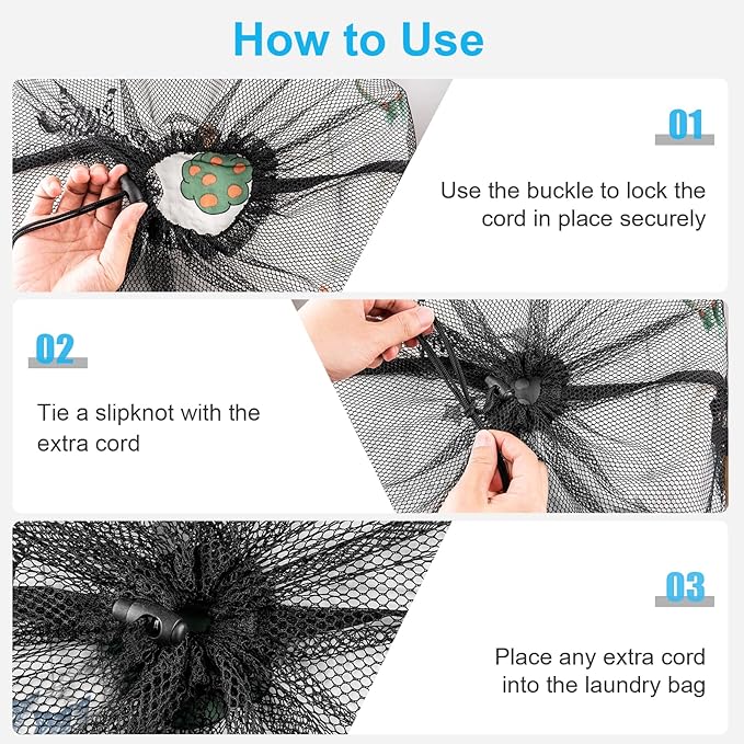 2 Pack Mesh Laundry Bags, Large Travel Laundry Washing Bags for Dirty Clothes Storage, 24" X 36" Washable Heavy Duty Laundry Net Bag With Drawstring for College Dorm, Hamper, Room, Laundromat (Black)