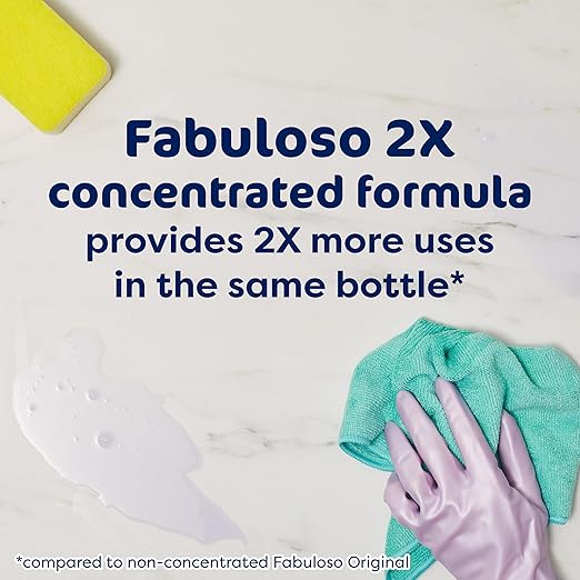 Fabuloso 2X Multi-Purpose Cleaner, No Rinse Floor Cleaner, Long-Lasting Freshness, Lavender Scent, 56 fl oz