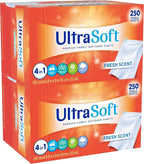 500 Premium 4 in 1 Laundry Dryer Sheets (6.4"x9") w/Easy-to-Dispense Box,Fabric Softener Fresh Scent Made in USA,Drive Clothes Ultra Soft,Reduce Static Cling,Help Prevent Wrinkles & Repel Pet Hair