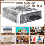 Kingdder 16 Pcs Clear Zippered Storage Bags Plastic Sweater Bags with Zipper 12 x 12 x 4 Inch Vinyl Sheet Organizer and Storage for Clothing Blankets Sheet Linen Bed Pillow Cube Organizer