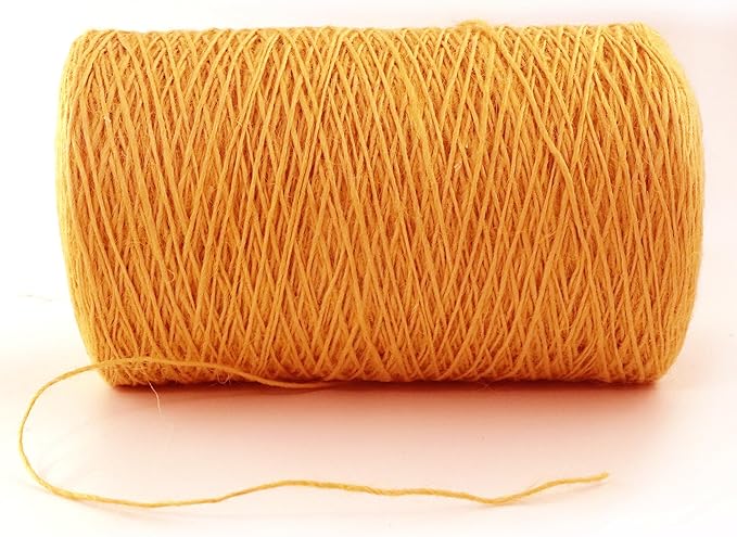 1mm x 3000 Feet Orange Jute Rope, Twine for Gardening Tomato Climbing Plant Tie Floristry Crafts Gift Wrapping Packing Decor