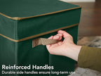 Covermates Keepsakes - Storage Box - Heavy Duty Polyester - Reinforced Handles - ID Window - Indoor Storage - Closet Storage, Green