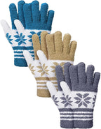 Patelai 3 Pairs Microfiber Plant Dusting Gloves Leaf Cleaning Gloves for Indoor Plants, Blinds, Furniture, House (Blue,Gray,Khaki,White,Medium)