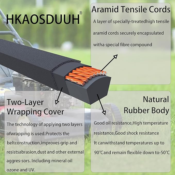 HKAOSDUUH GW-1916657 & GW-1916658 (1/2" x 25.5" & 3/8" x 29") Garden Tillers Forward Drive Belts fits MTD 954-04090 954-04091 Troy-Bilt 1916657 1916658 754-04090 754-04091 Lawn Mower