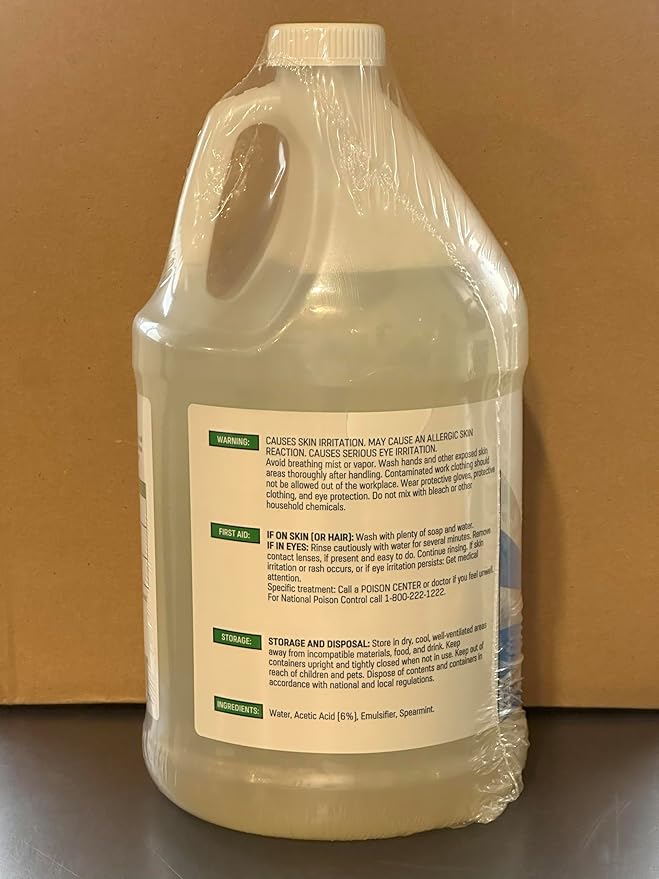 Simply Vinegar Mint Vinegar – with Refreshing Mint Scent for Cleaning, Home, Laundry, 128 oz - 2 Pack
