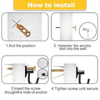 120 PCS Drywall Self Drilling Anchors with Screws Kit,60 Sheetrock Anchors (0.47X1.57inch) and 60 Zinc Plated Screws, Easy Application No Drill or Holes in Wall.