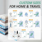 Cozy Essential Travel Vacuum Storage Bags with Rechargeable Cordless USB Pump, Space Saver Bags for Luggage, Suitcase, Carry-On, for Clothes, Blankets, Bedding & Seasonal Storage,35 Combo