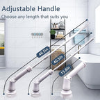 Electric Spin Scrubber,Cordless Power Cleaning Brush with 6 Brush Heads-Dual Speed,IPX7 Waterproof Adjustable Extension Handle,Bathroom Shower Scrubber for Grout,Tile,Tub, Floor,Car