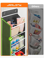 JARLINK Toy Stuffed Animal Storage, Over The Door Organizer W/Clear View Windows, 44lb Load, Baby Toy Storage Organizer for Nursery, Kid Bedroom, Newborn Baby Essentials (Black)