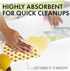 SUPERSCANDI Swedish Dishcloths With 100% Recycled Bioplastic Hanger, Reusable Paper Towels Washable 100 Times, Biodegradable, Super Absorbent Cleaning Cloth Dish Towel For Kitchen, 5-Pack Strawberries