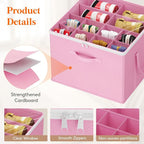 Lifewit 4 Pack Shoe Storage Organizer for Closet, Large Shoe Box Storage Containers with Clear Cover, Foldable Storage Bins Fit for Boots Fits 48-64 Pairs (Each 12-16 Pairs) Pink
