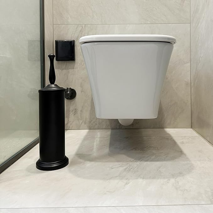 Matte BlackToilet Bowl Brush with Holder, Durable Bathroom Cleaning Tool, Modern Design for Easy Toilet Maintenance, Bathroom Cleaner Brush for Efficient Cleaning and Hygiene