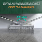 KOLLIEE 2 in 1 Floor Squeegee Broom Set Window Long Handle Rubber Squeegee Brush Mop Kit with Adjustable Handle 120° Rotating Angle Head for Wet Room Hard Floor Outdoor