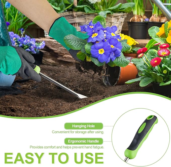 Weed Puller Tool, Stand Up Dandelion Weeder with Long Handle, Heavy Duty Stainless Steel Manual Weeder Remover for Lawn, Garden and Yard Gardening Tools