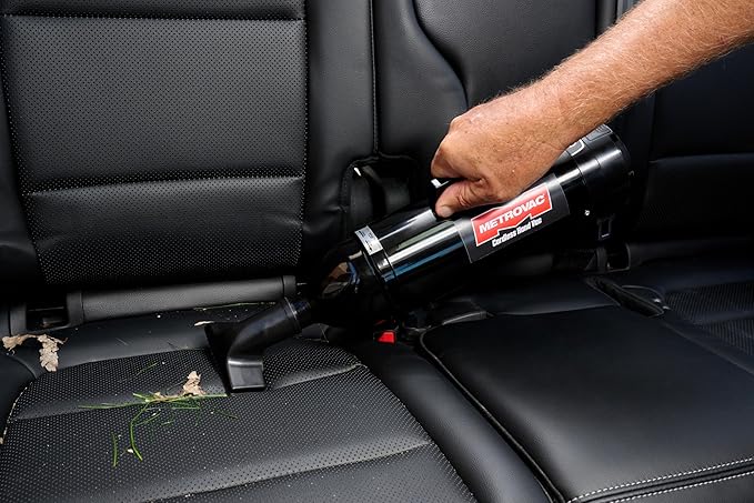 METROVAC CHV-B6 Deluxe Cordless Hand Vac – Powerful, Portable, (2) Rechargeable 250W DC Motor Vacuum Cleaner for Home, Auto Shop, and Pet Hair – Premium Handheld Vacuum with HEPA Filtration - Black