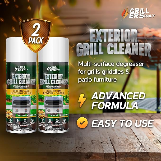 2 Pack Stainless Steel Cleaner 14.78 oz | Cleaning Spray Grill Cleaner for Outdoor Grill Grilling Accessories BBQ Outdoor Kitchen
