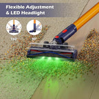 Cordless Vacuum Cleaner,35kPa Strong Suction,2200mAh Removable Battery,6 in 1 Lightweight Handheld Stick Vacuum, Anti-Tangle, for Carpets,Hard Floors,Pet Hair, Orange Gray