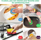 SmilePowo 5 Pack Frog Dual-Sided Multi-Functional Scrub Sponge, Dual-Sided Temperature Controlled Kitchen Sponge for Dishes,Furniture,Scrub Sponges Household Cleaning Pads Bathroom Wall Cleaner