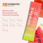 310 Nutrition Sugar Free Electrolytes Powder - Instant Hydration Packets for Daily Fluid Balance - Caffeine-Free Rehydration Drink Mix w/ Vitamins, Low Calorie & Keto Friendly - Watermelon 30 Singles