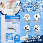 48 Pcs Ac Drain Pan Tablets Upgraded Drain Line Cleaner Air Conditioner Condensate Pan Tablets for Ac Units, Prevents Overflow, No Odors for HVAC Systems, Mini-splits, Dehumidifiers