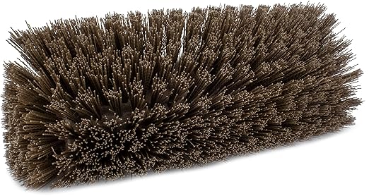 SPARTA Multi-Level Tile Scrub Brush 12" Wide Brush Head, Heavy-Duty Tile Cleaning Brush with End Bristles for Commercial Tiles, Tubs and Floor, Plastic, 12 Inches, Brown