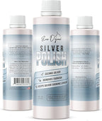 Silver Polish, Silver Cleaner (8-oz Bottle), Made in the USA | Silver Jewelry Cleaner – Gently Removes & Prevents Tarnish | Safe to Use on All Silvers by Evo Dyne (Silver Polish)