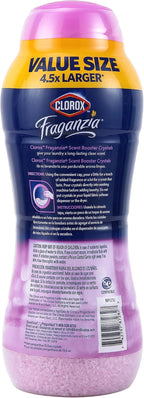 Clorox Fraganzia Laundry Scent Booster Crystals, In-Wash Fragrance Beads for Fresh-Smelling Clothes & Linens, Safe for All Fabrics & Colors, Easy-Pour Bottle, Spring Scent, 70 Oz